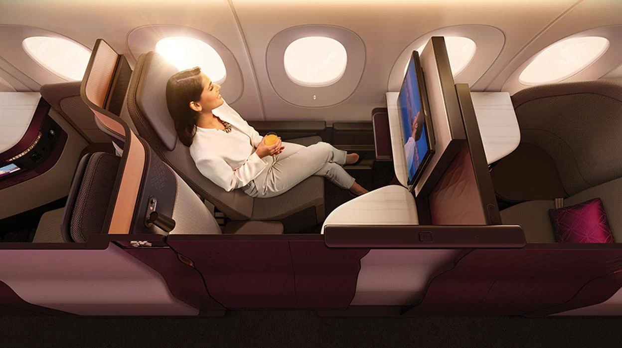 Cabina de clase ejecutiva de Qatar Airways