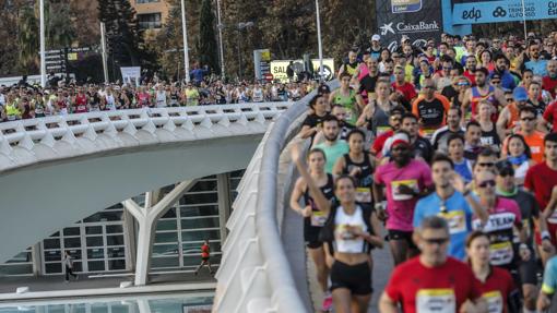 Participantes en la edición de 2019 del maratón de Valencia