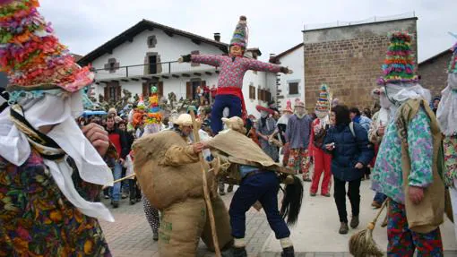 El Ziripot en los carnavales de Lantz, Navarra