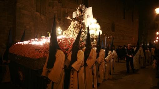 Procesión de Semana Santa en Zaragoza, en 2012