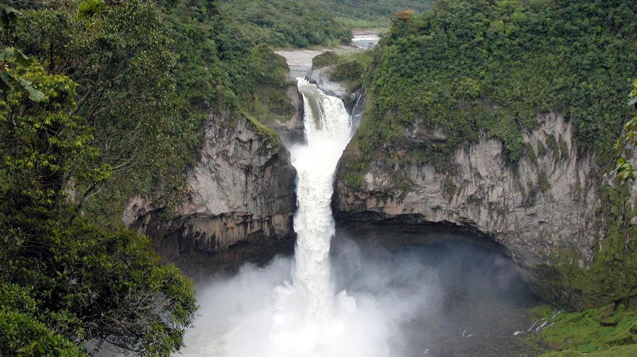 Así era la catarata San Rafael de Ecuador