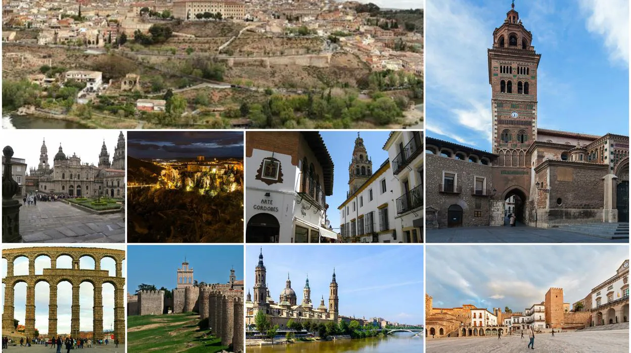 Toledo, Ávila. Cuenca, Teruel o Santiago de Compostela