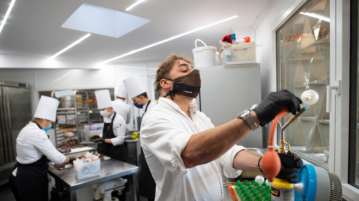 La cocina de El Celler de Can Roca, en el día de la reapertura