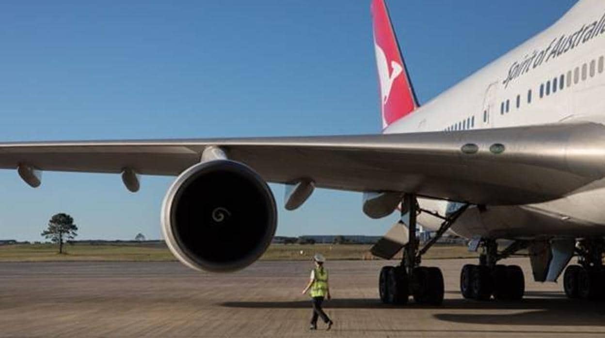 Un avión de la compañía Qantas