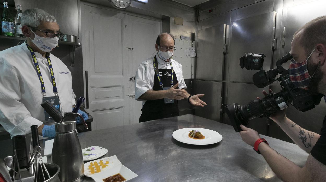 Hilario Arbelaitz. durante su intervención en San Sebastián Gastronomika