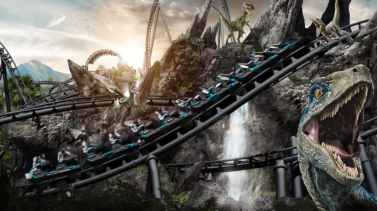 Montaña rusa de VelociCoaster de Jurassic World