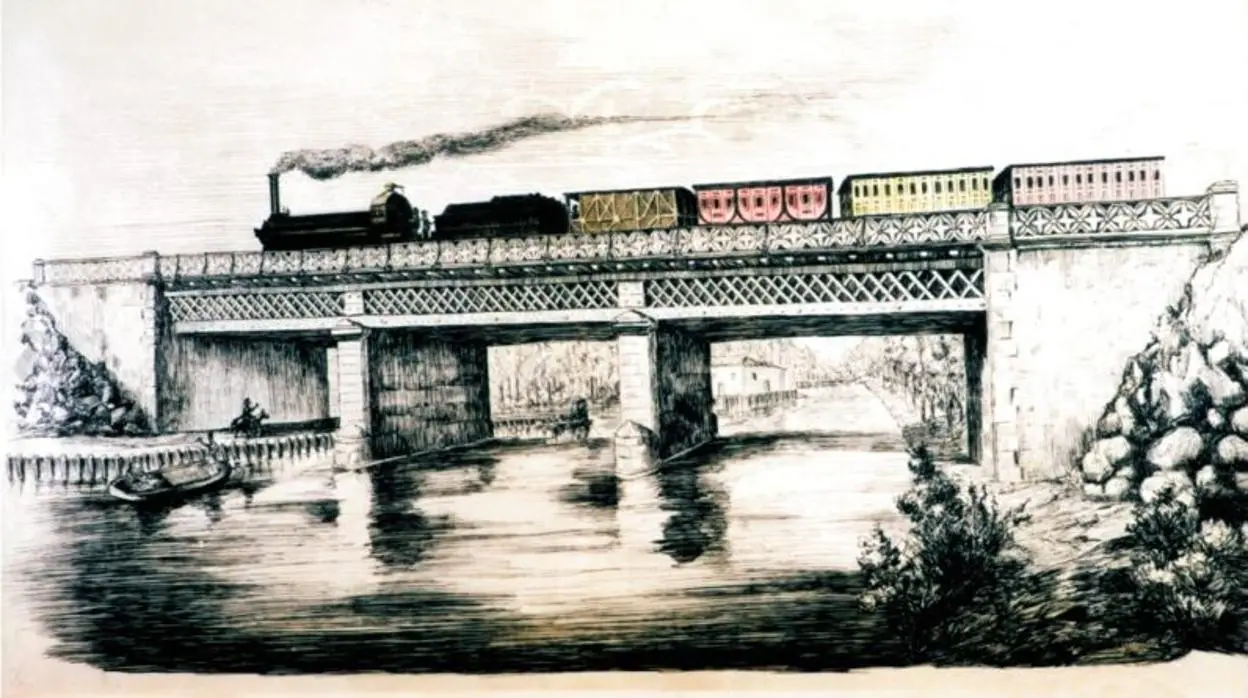Una imagen del tren de Madrid a Aranjuez del archivo de la Fundación de los Ferrocarriles Españoles-Museo del Ferrocarril de Madrid
