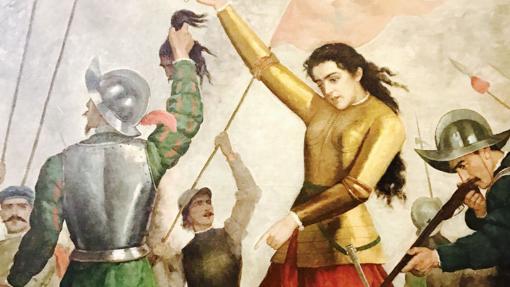 Retrato de Inés Suárez (1897) obra del pintor chileno José Mercedes Ortega