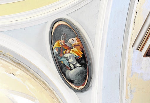 Una de las pechinas que pintó Goya en la iglesia de Remolinos