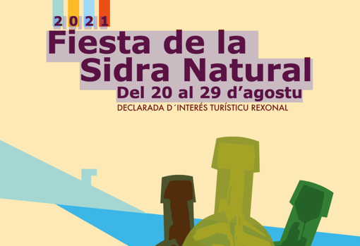 Cartel Fiesta de la Sidra Natural de Gijón