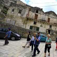 Turistas en Matera