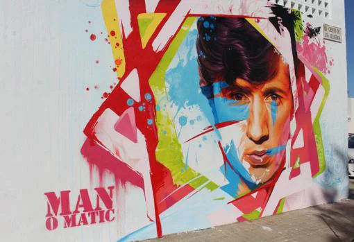 El grafiti que la ciudad le ha dedicado recientemente a Bambino