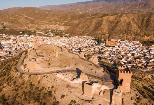 Vista aérea del Castillo de Tabernas.