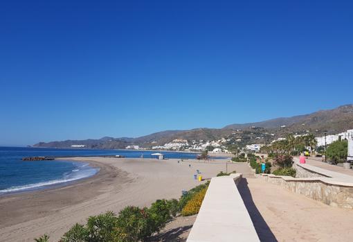 Una de las playas del litoral mojaquero