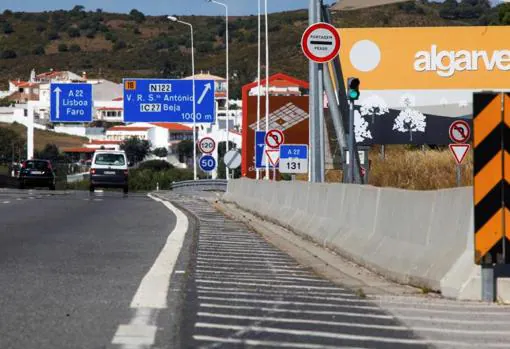Frontera de Portugal con España en Ayamonte