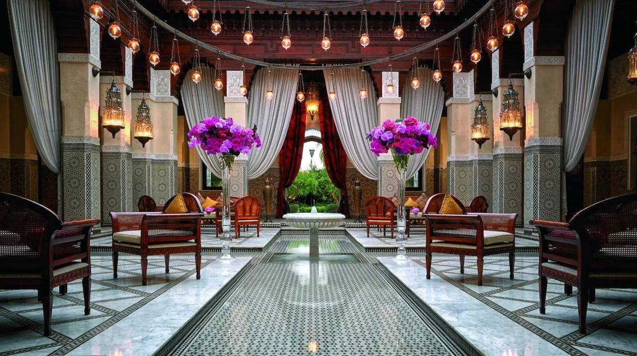 'Lobby' del hotel Royal Mansour, en Marrakech.