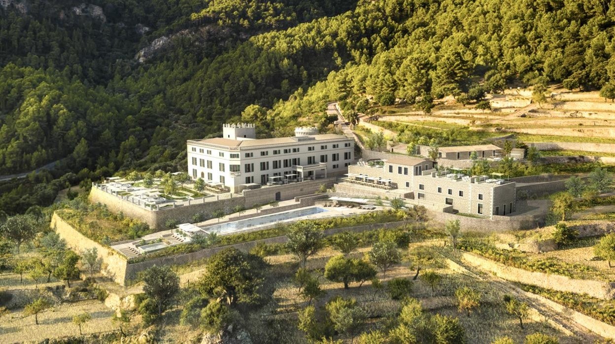 Representación de cómo será el Hotel Son Bunyola, de Richard Branson, en Mallorca