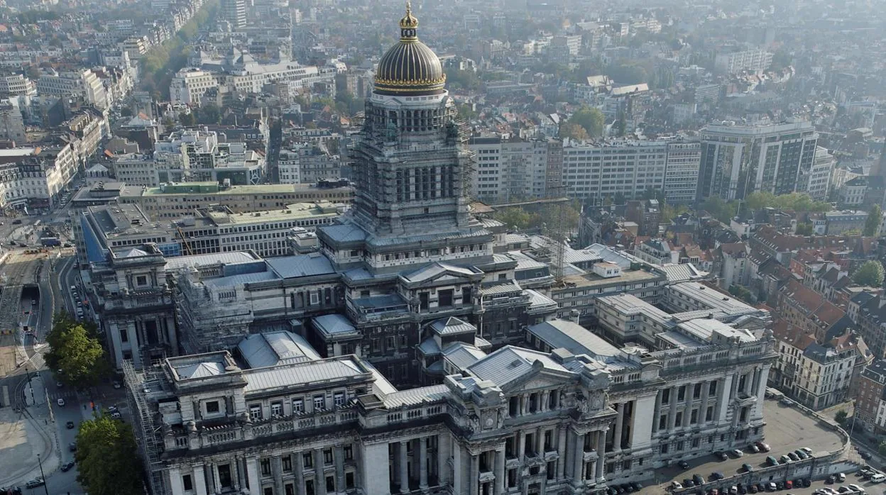 Imagen aérea del Palacio de Justicia de Bruselas