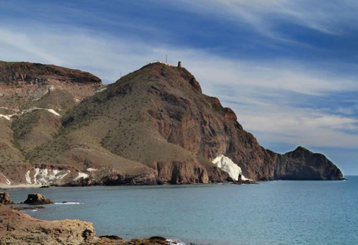 Cerro de Vela Blanca, el acantilado más elevado del Parque Natural Cabo de Gata-Nijar.