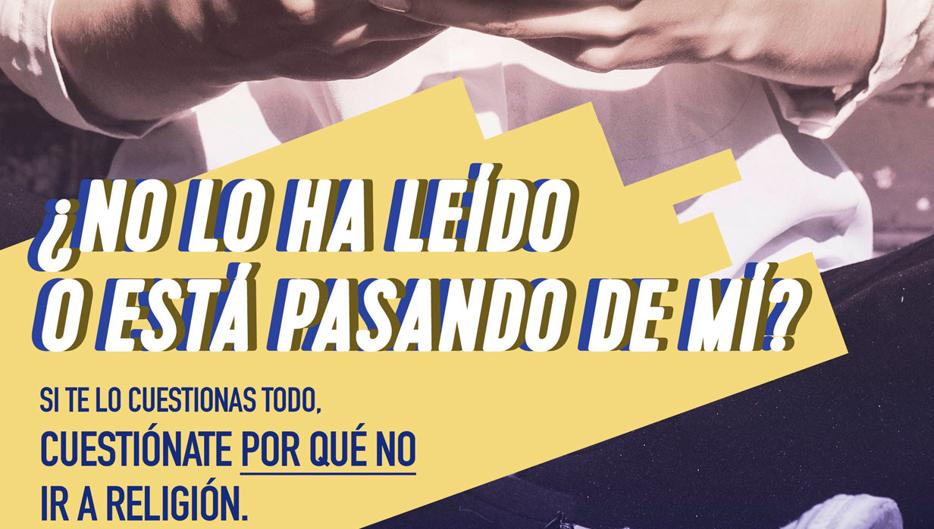 Una campaña invita por primera vez a los alumnos agnósticos a apuntarse a Religión