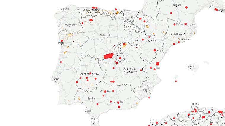 Consulta cómo avanza el fuego, las hectáreas afectadas y el mapa de riesgo
